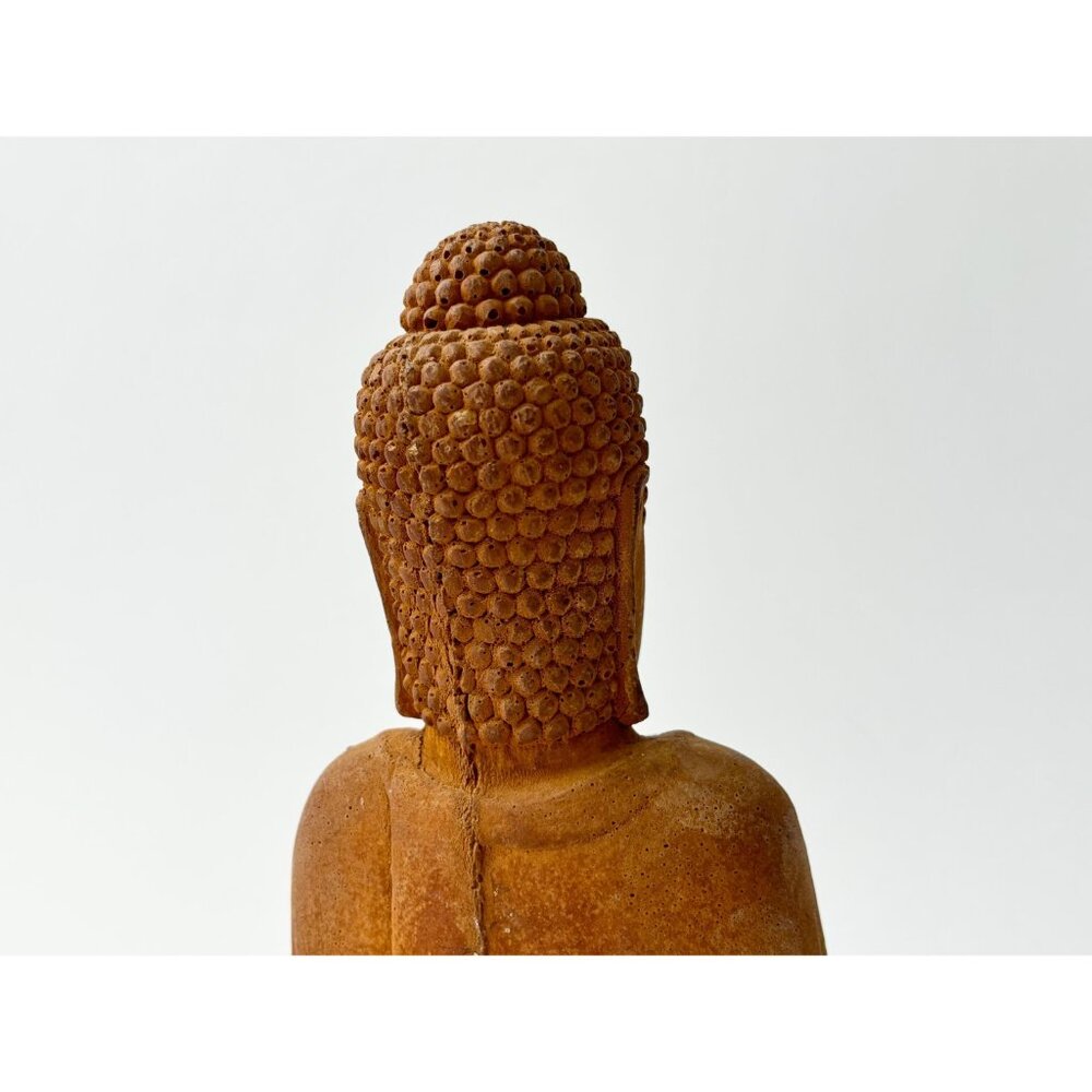 SOLD - Vintage Handmade Stone Sitting Buddha Figure - Picture 7 of 8